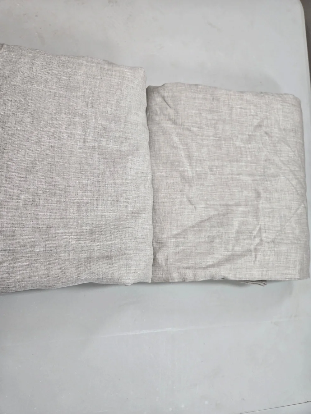 NWOT QUINCE Set Of 2 48x96 European Linen True Blackout Curtains Flax 0012
